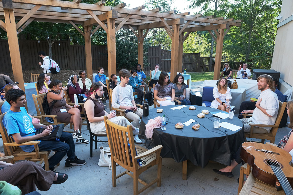 Shabbat meal with Emory University students