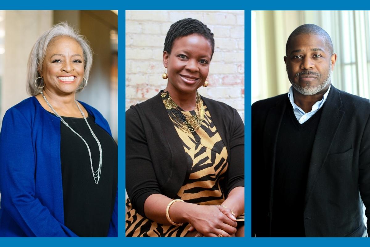 Emory University faculty members Carol Anderson, Dianne Stewart and Walter Rucker