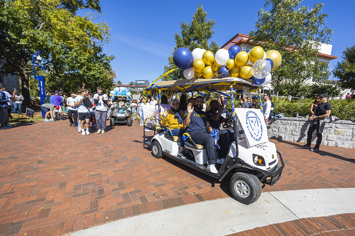 Golf cart on campus