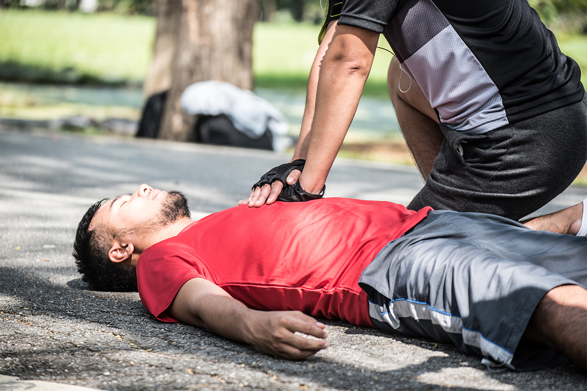 man receiving cpr 