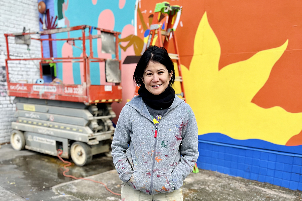 Muralist Patricia Hernandez