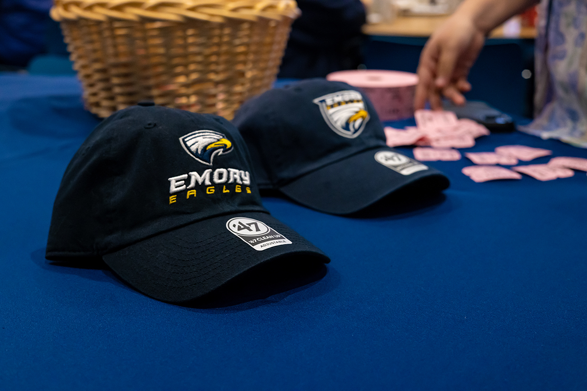 emory hats on table
