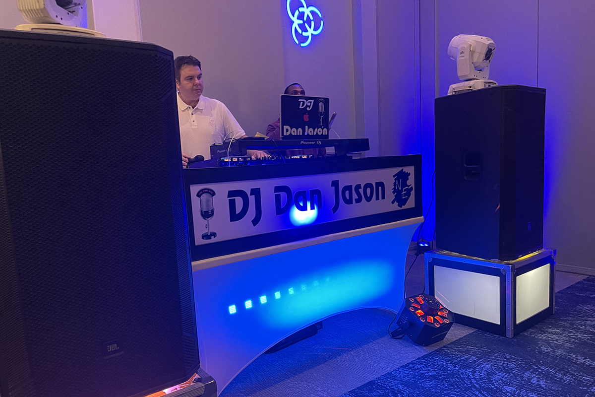 A DJ's booth