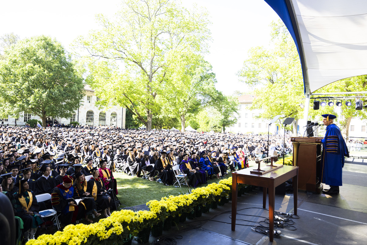 Photo of Emory campus quad during commencement 2022