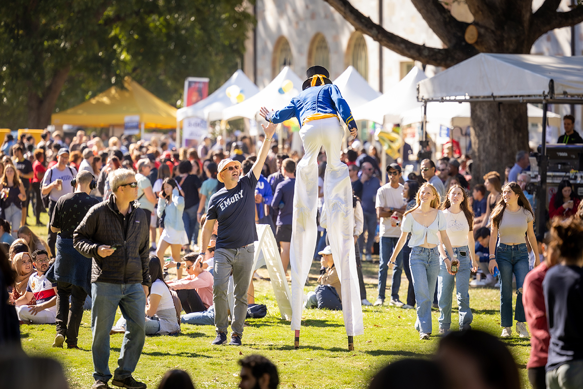 photo of emory homecoming activities on the quad