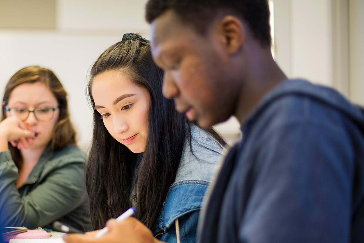 students at desks