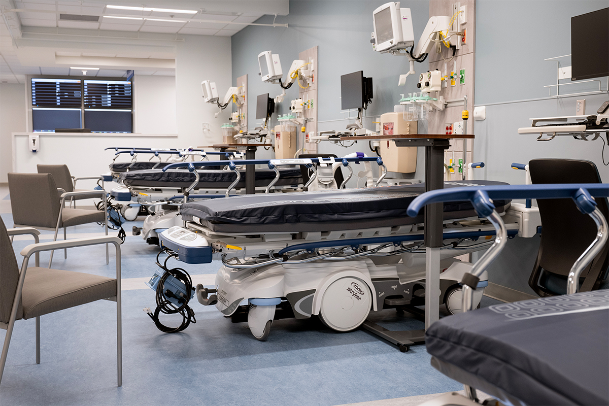 equipment in the new Emory Heart and Vascular unit