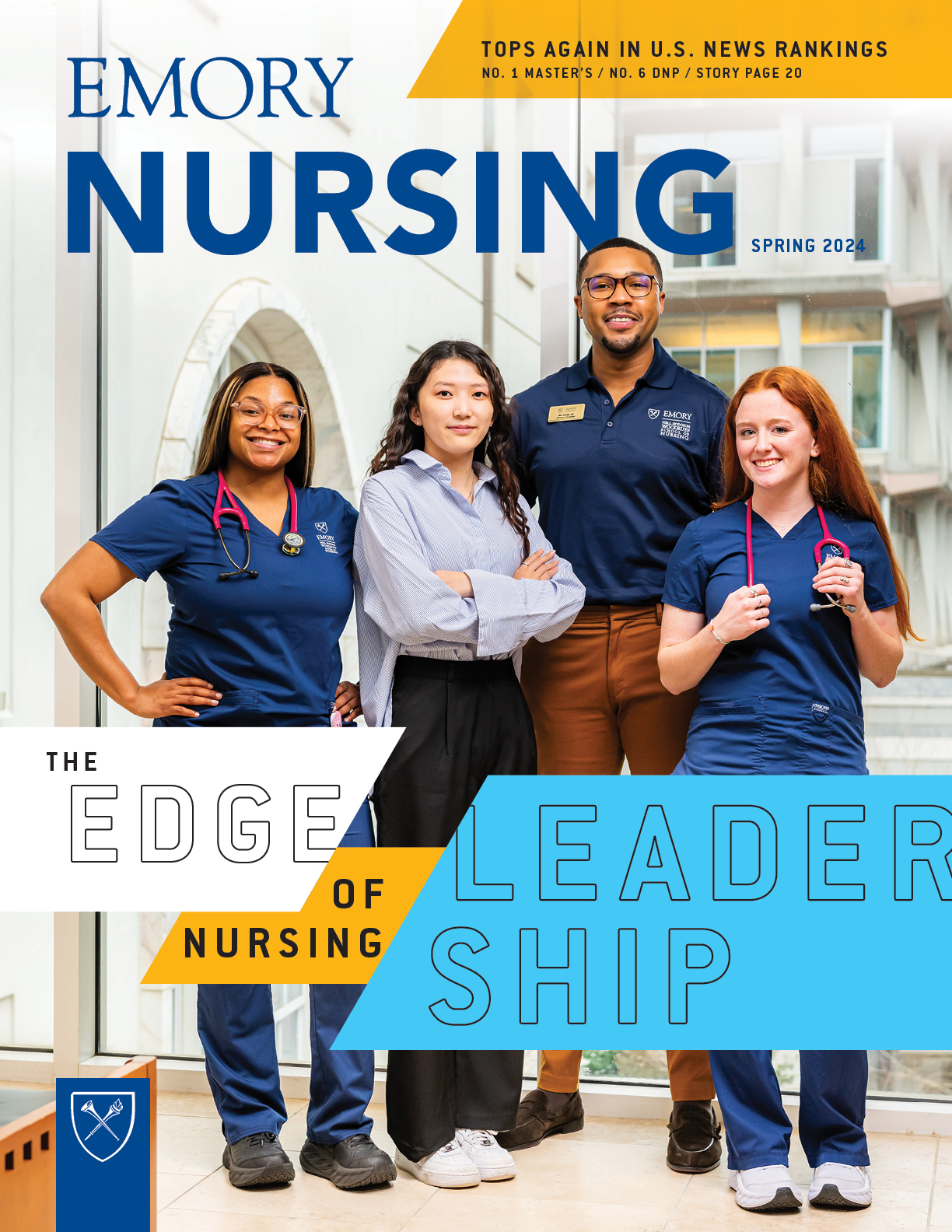 Emory Nursing Magazine cover with students on it