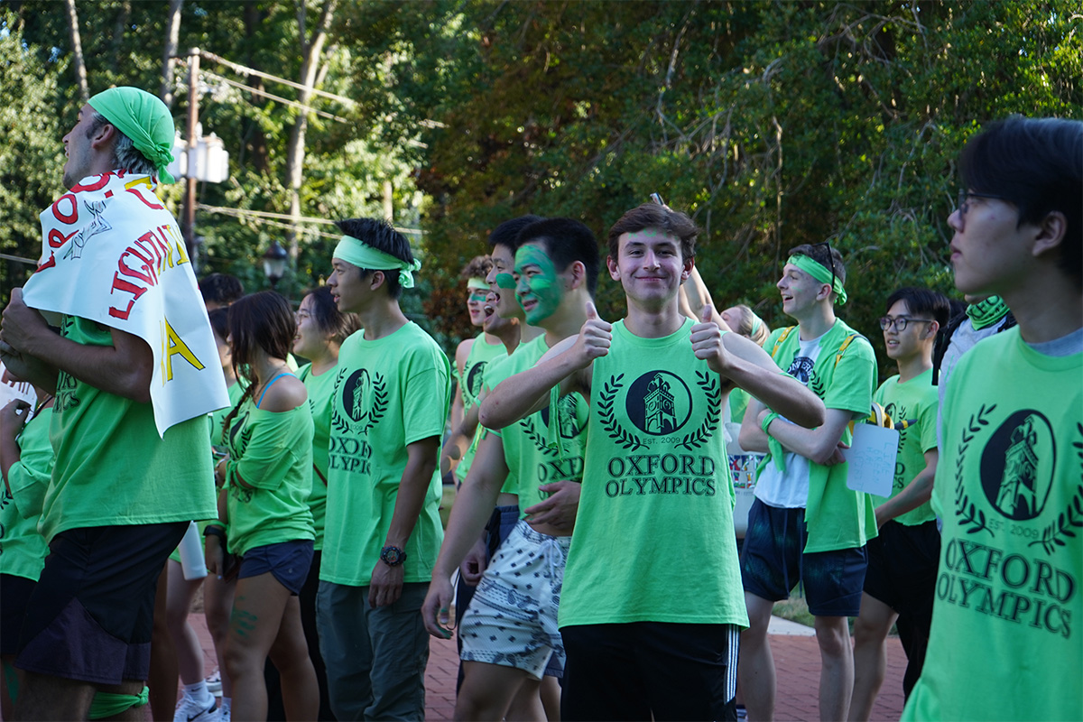 students play games in Oxford Olympics