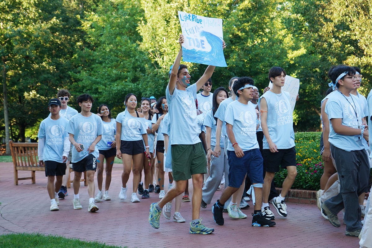 students play games in Oxford Olympics