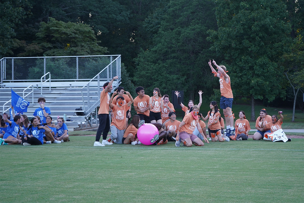 students play games in Oxford Olympics