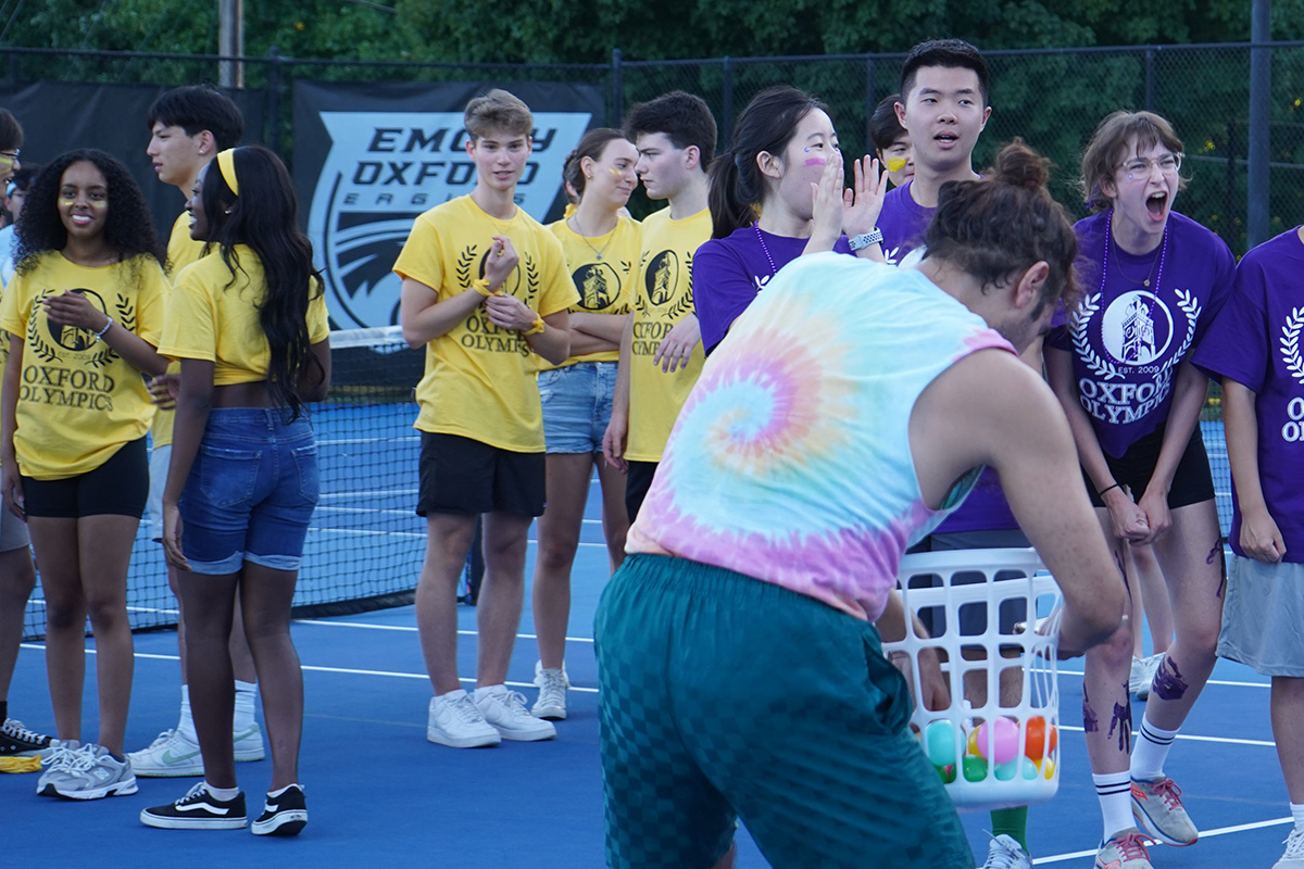 students play games in Oxford Olympics