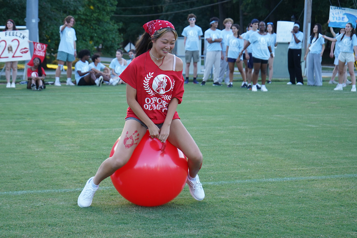 students play games in Oxford Olympics