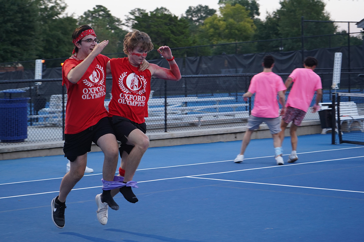 students play games in Oxford Olympics