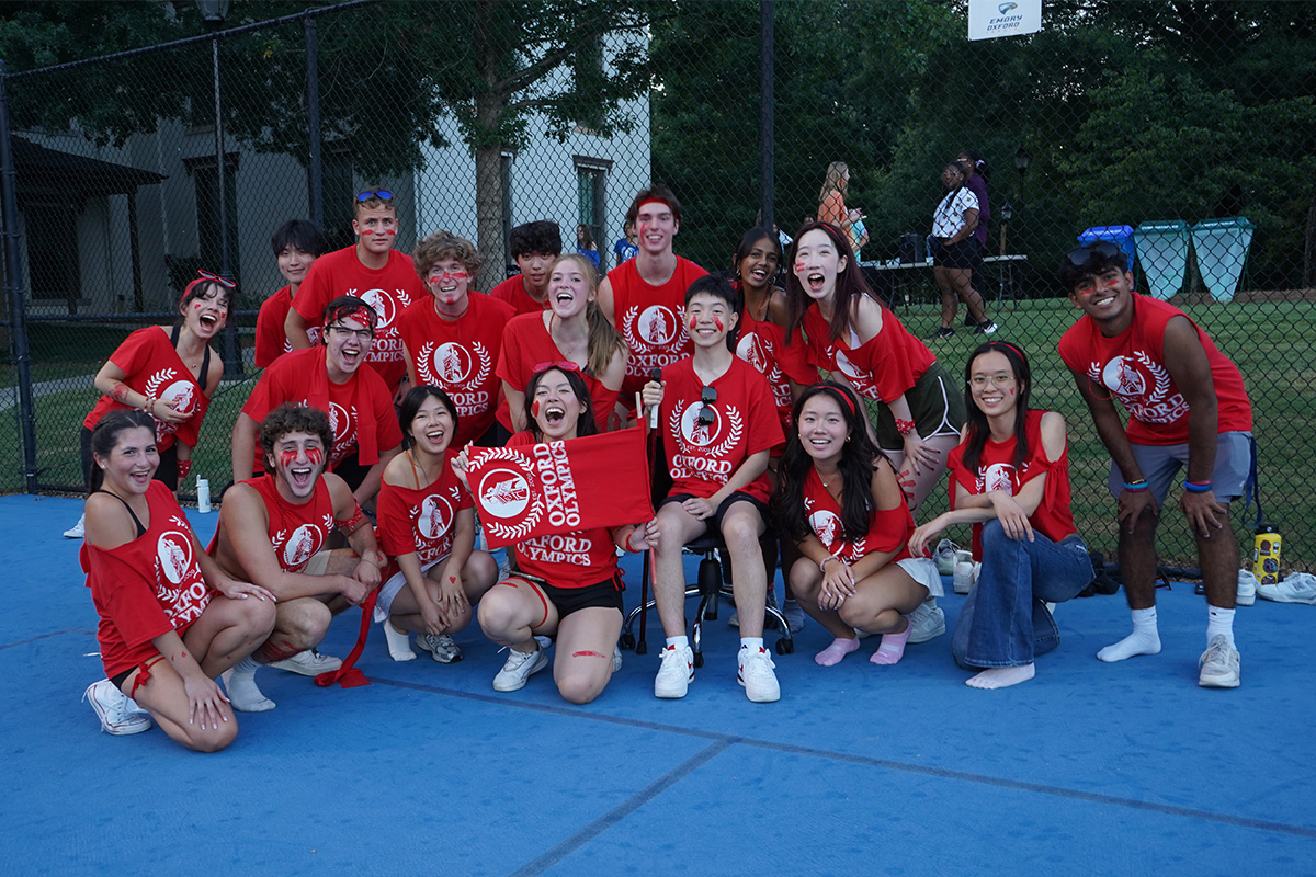 students play games in Oxford Olympics