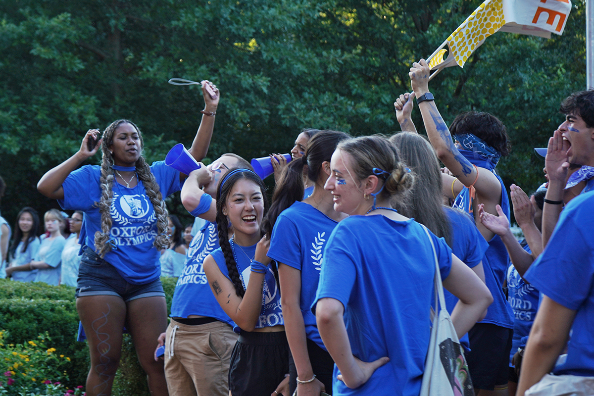 students play games in Oxford Olympics