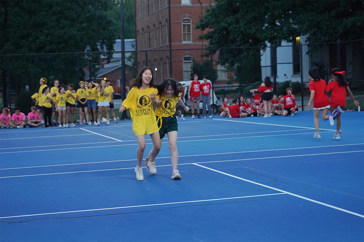 students play games in Oxford Olympics