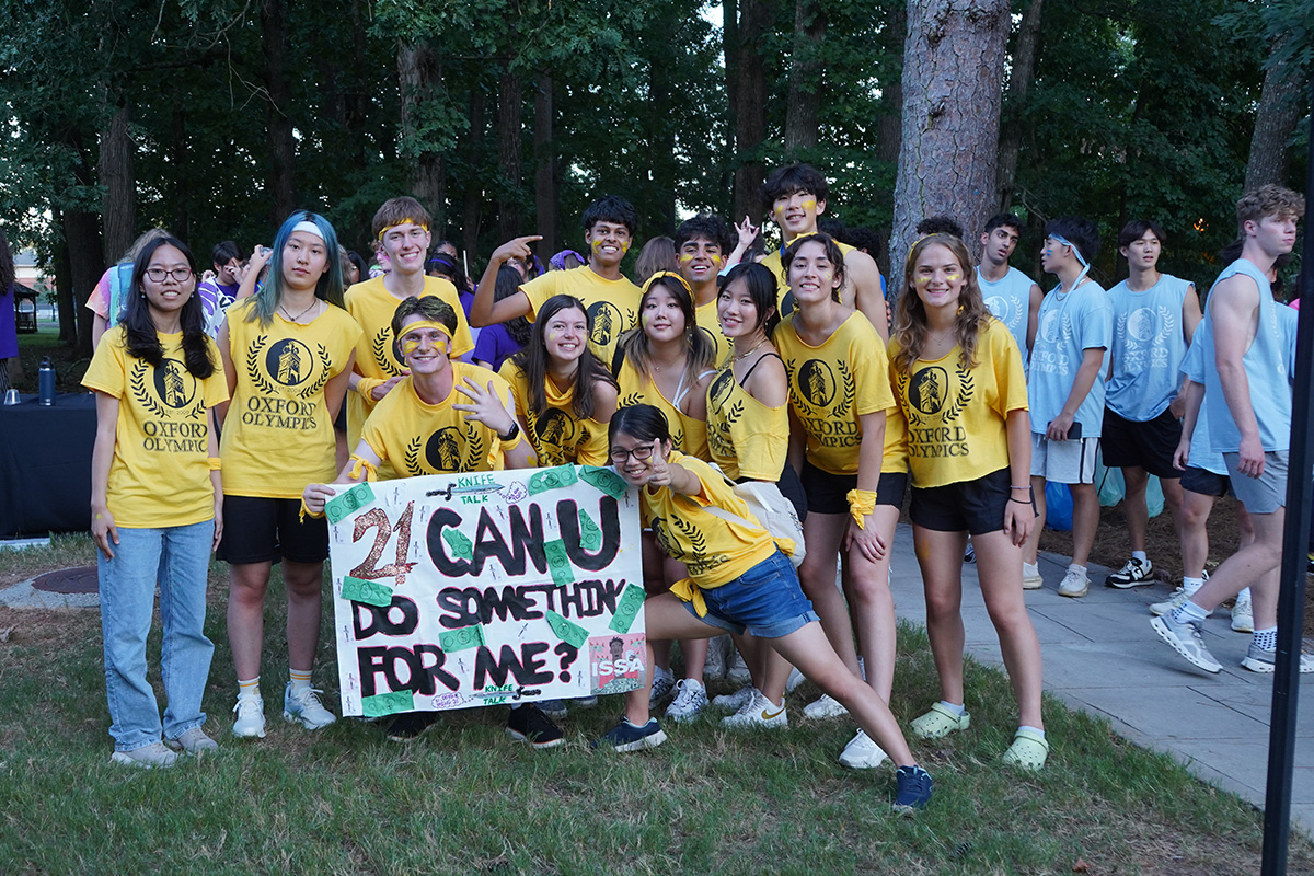 students play games in Oxford Olympics