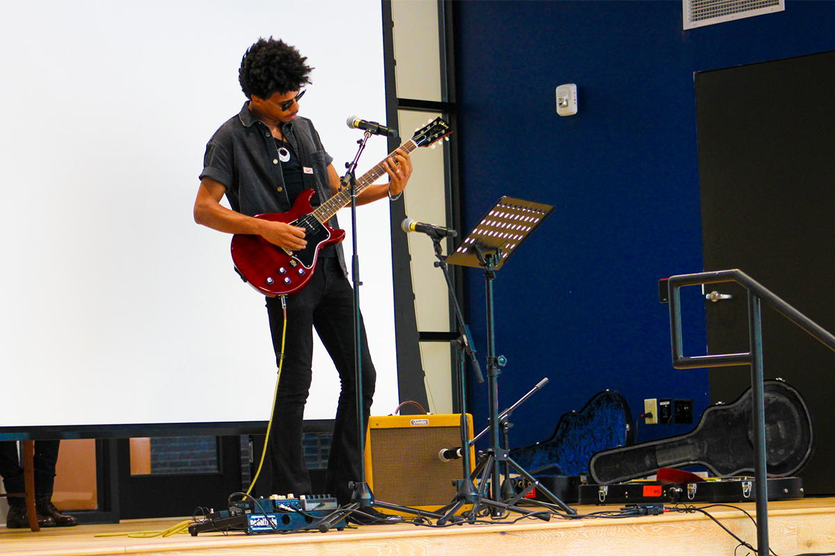 rock musician Zach Person playing guitar