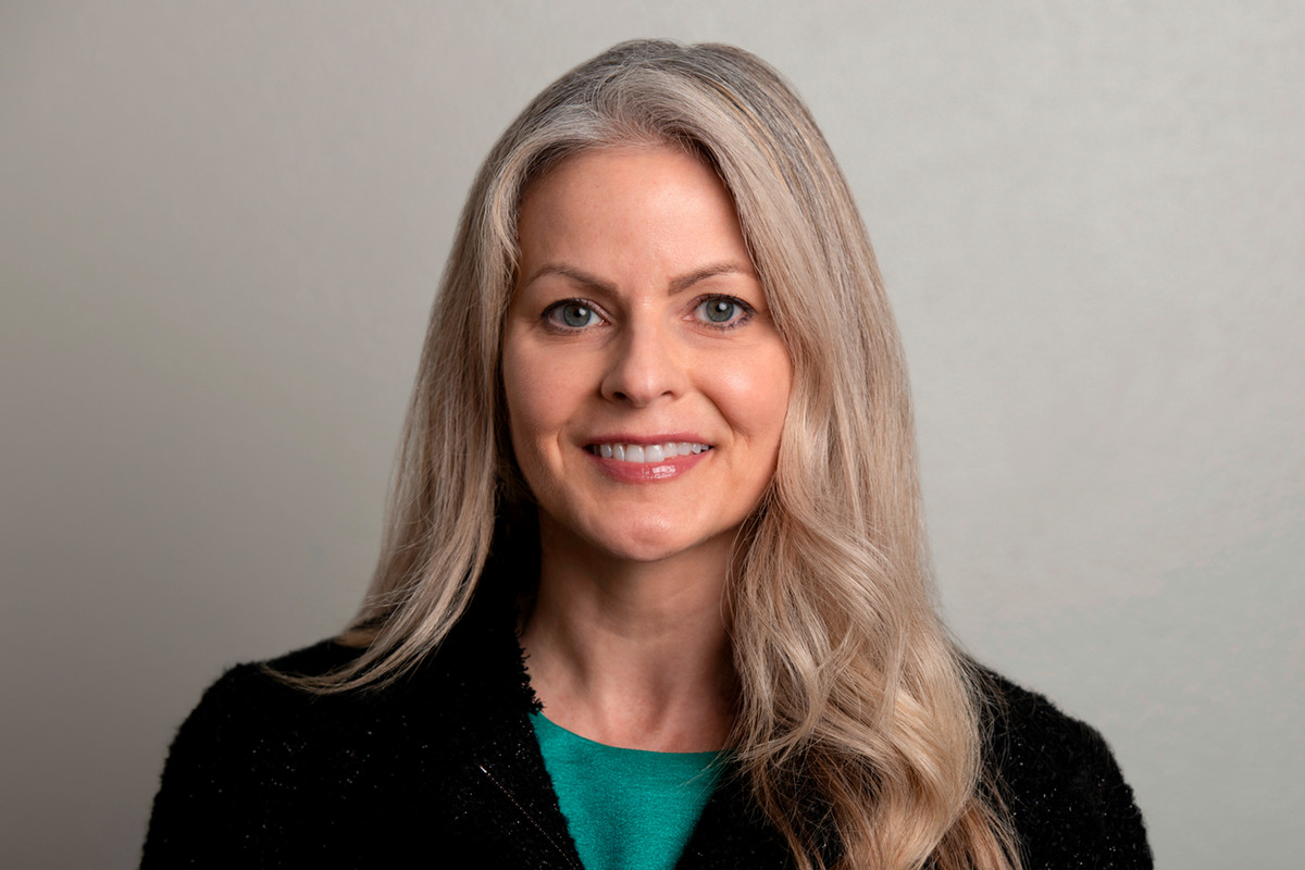 headshot of Jane Gatewood on grey background