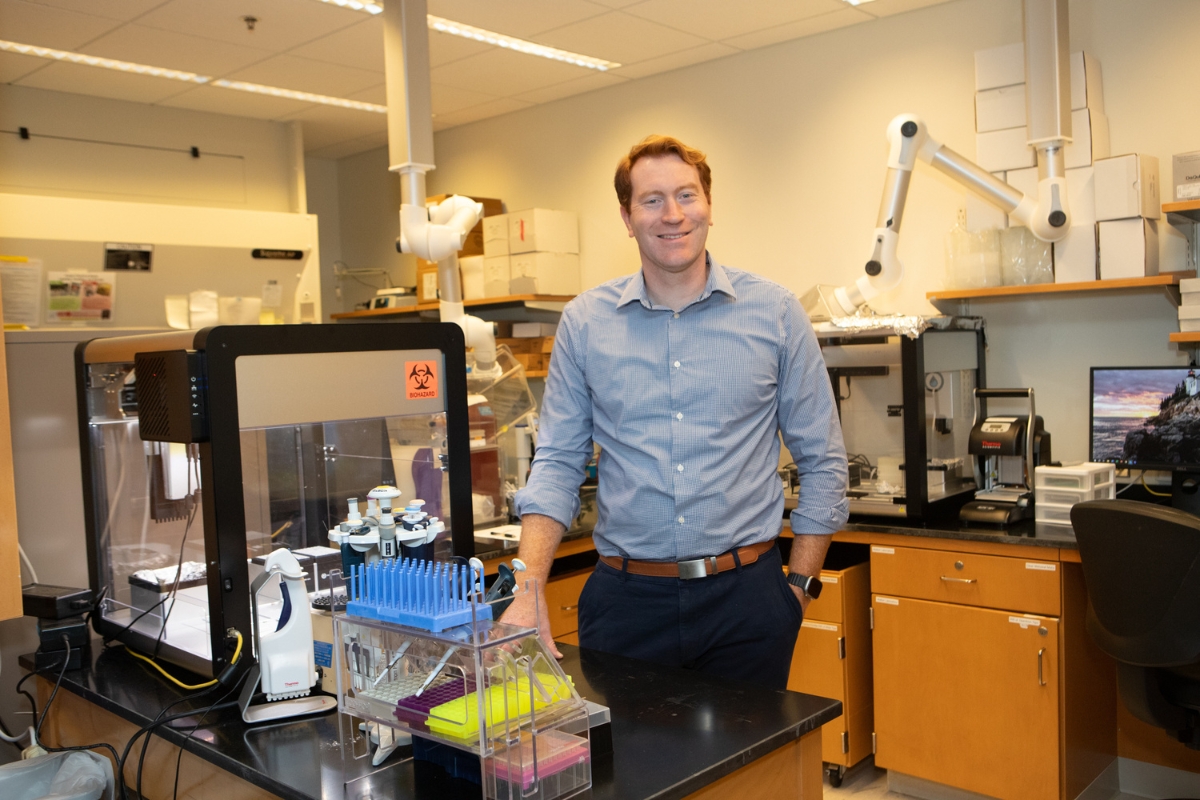 Douglas Walker in research lab