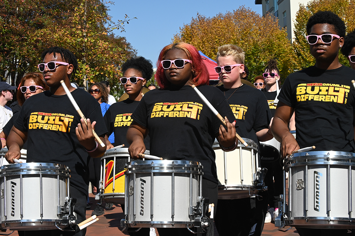 Drumline in parade