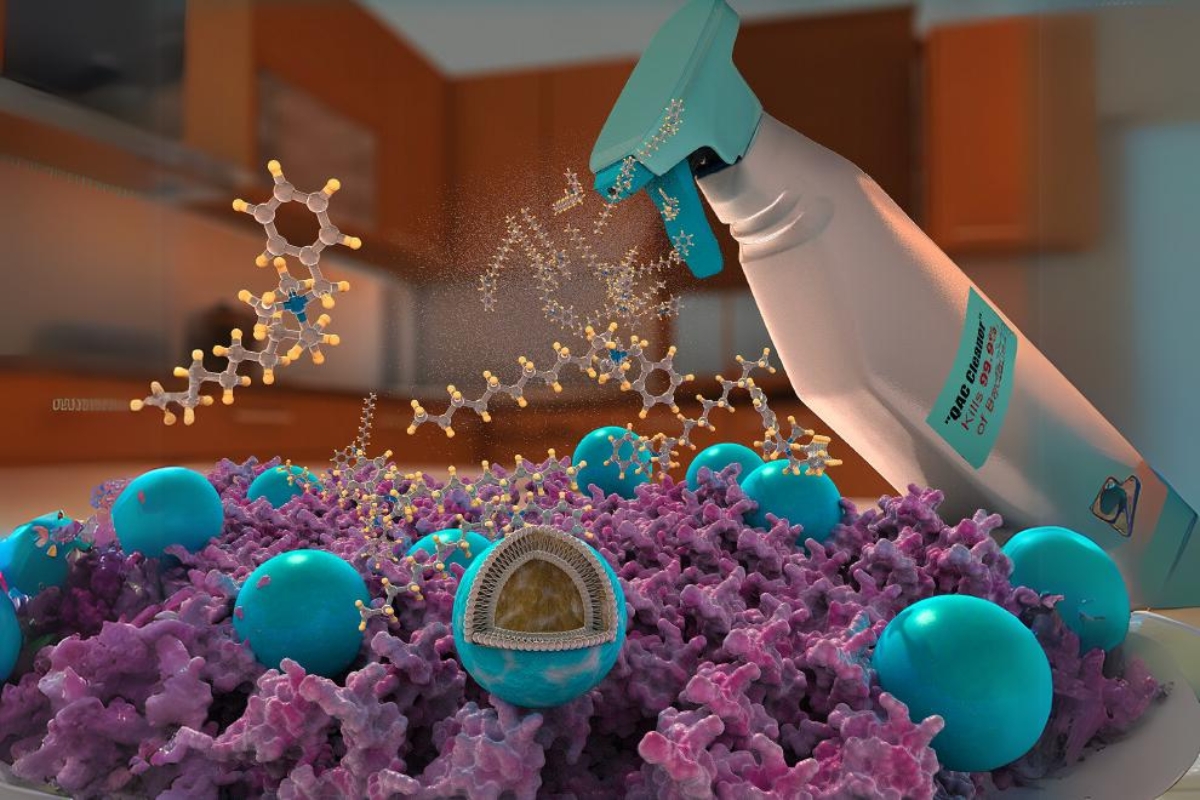 graphic showing spray bottle of cleaning product