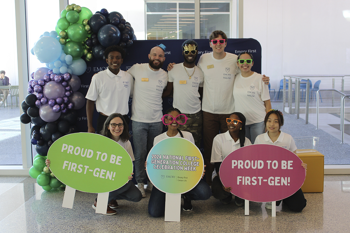 adults celebrating first generation college week