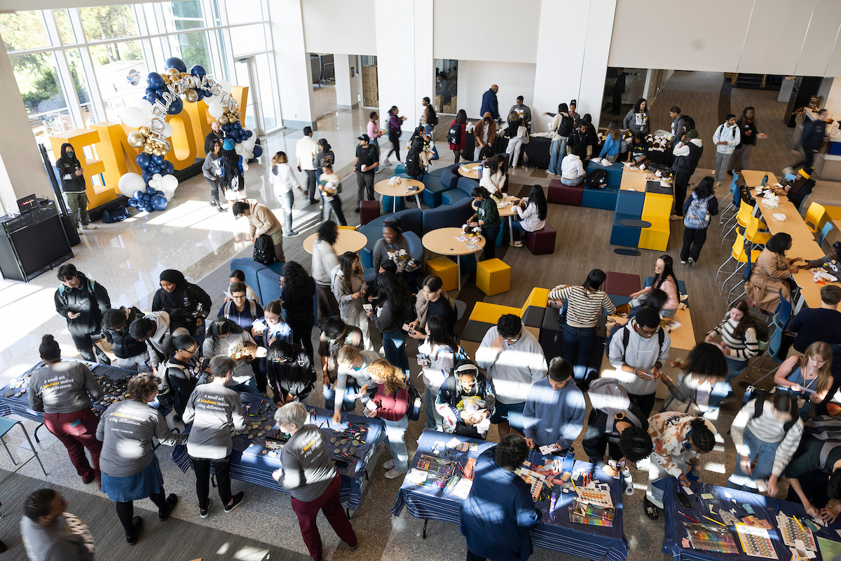 Aerial view of the student center