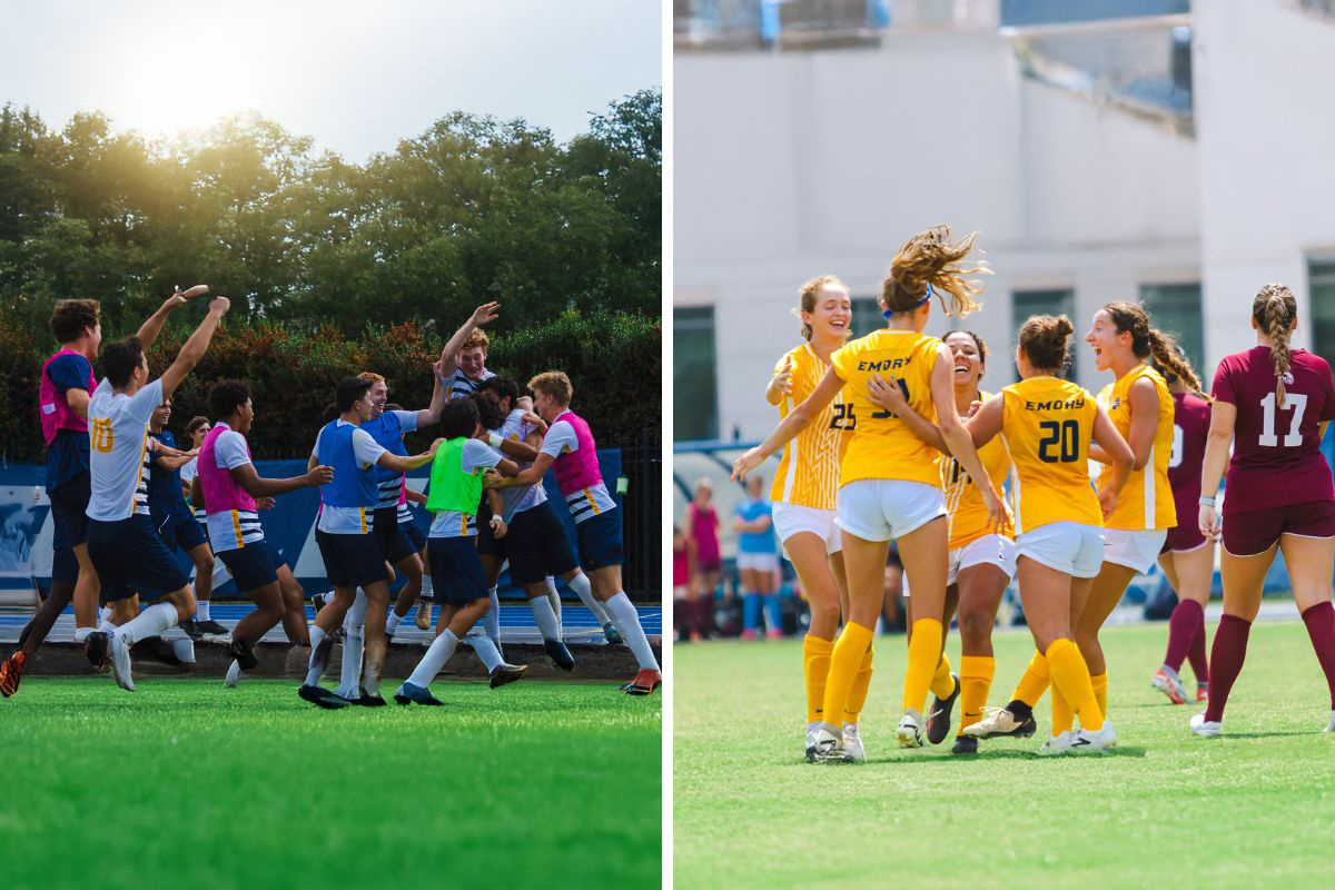 Combined image of men's and women's teams