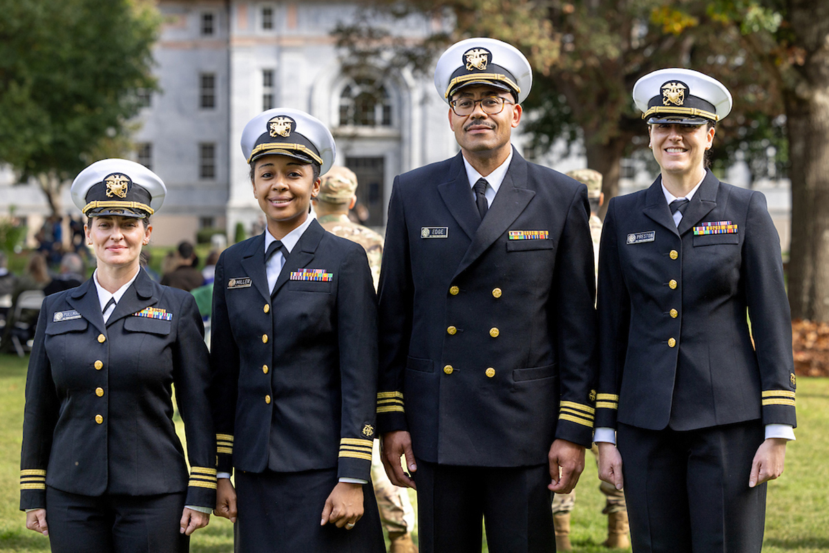 USPHS members stand together