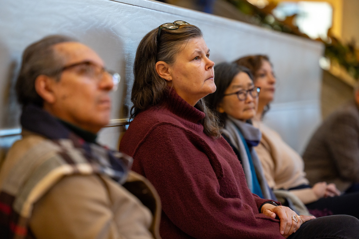people viewing the ceremony