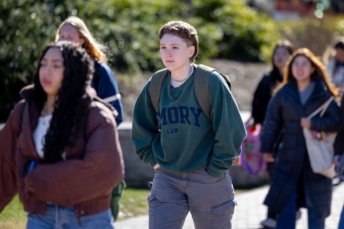 student walking