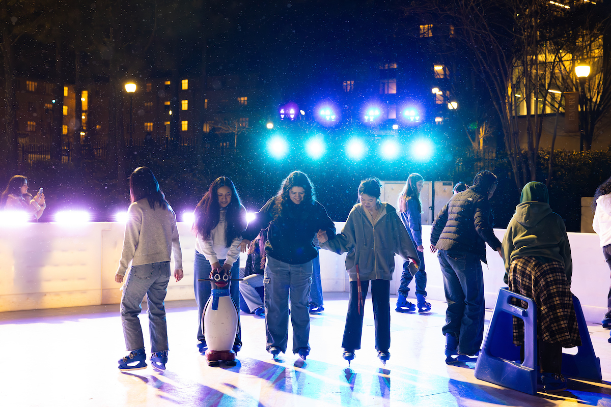 students skating 