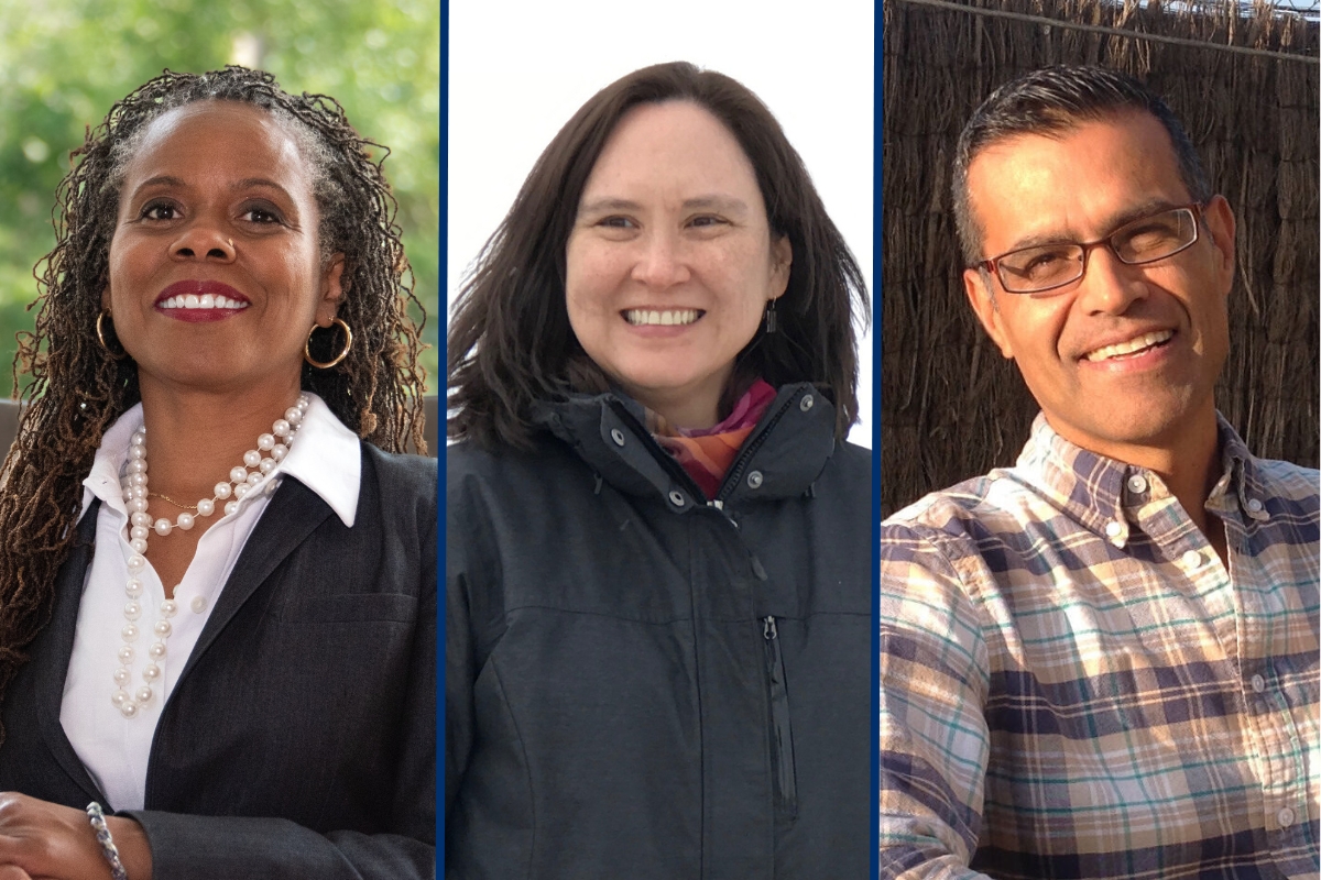 photos of Emory University professors Chandra Ford, Heidi Aklaseaq Senungetuk and Javier Villa-Flores