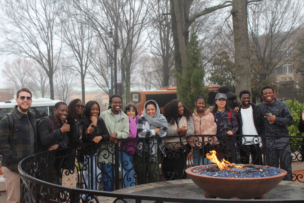 students at site 