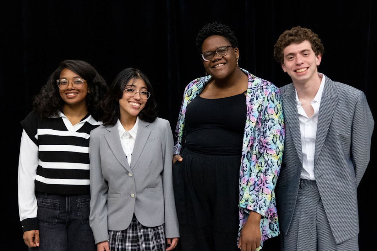 photo of students and director 
