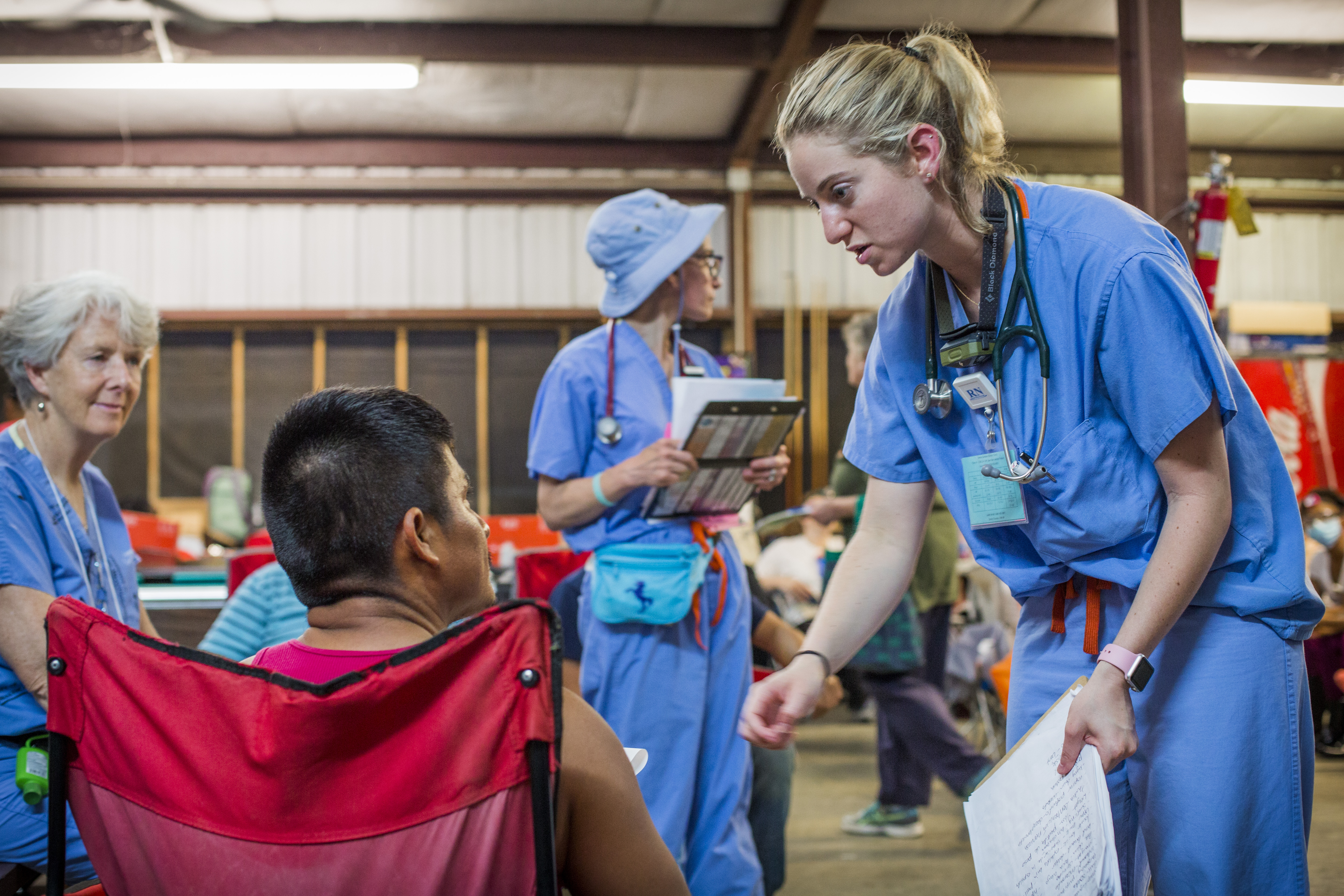 nurses caring for farm workers 