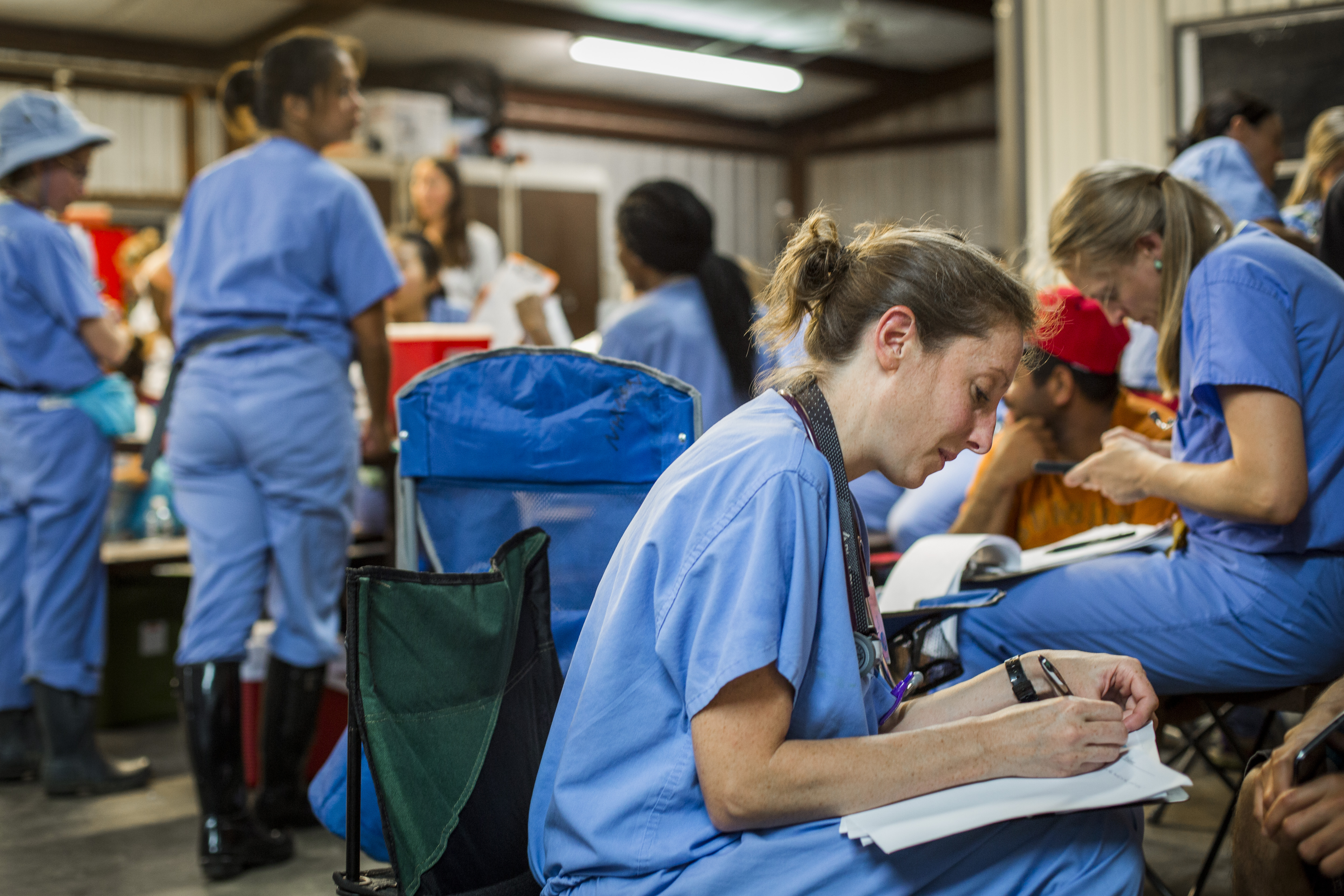 nurses caring for farm workers 