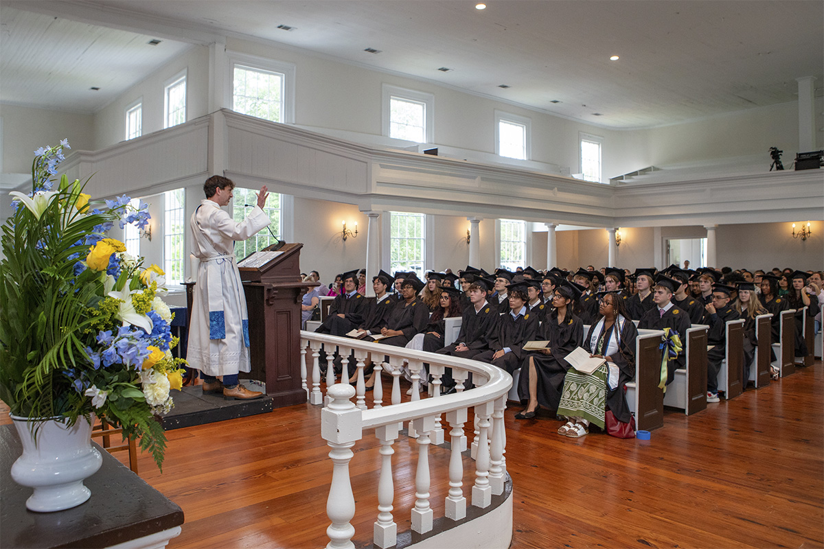 college baccalaureate service in church building