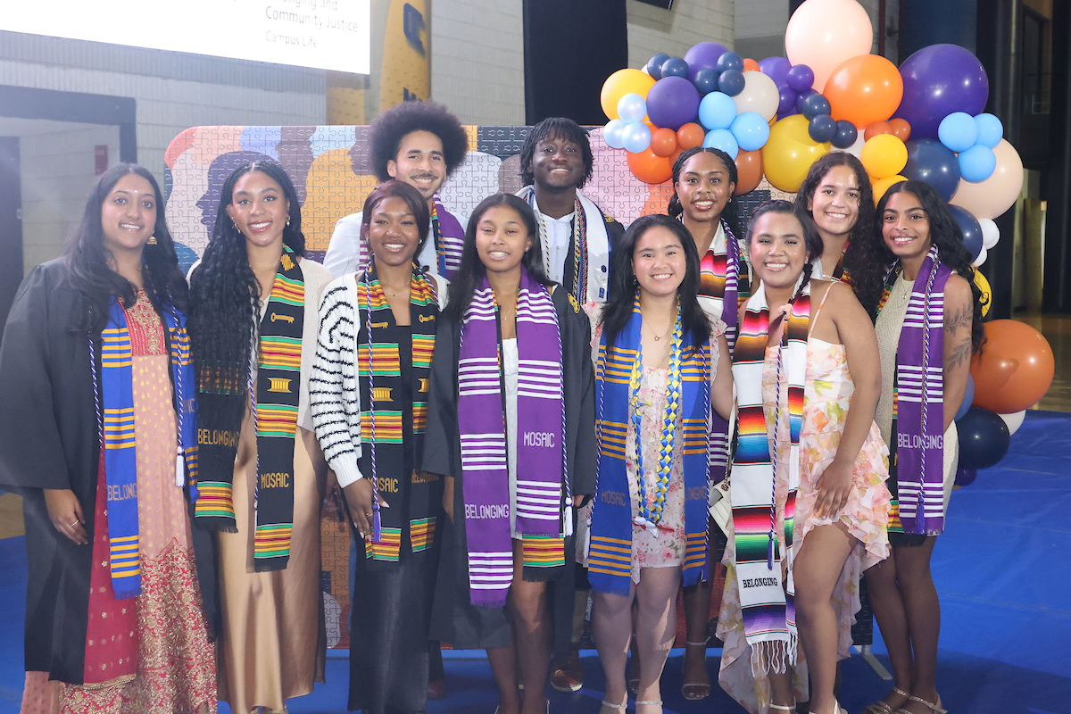 Large group of students
