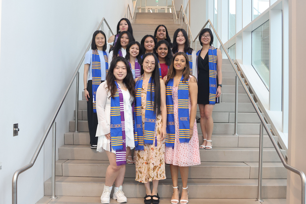 Small group portrait with blue stoles
