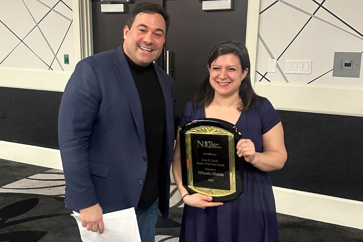 Malsin receiving award