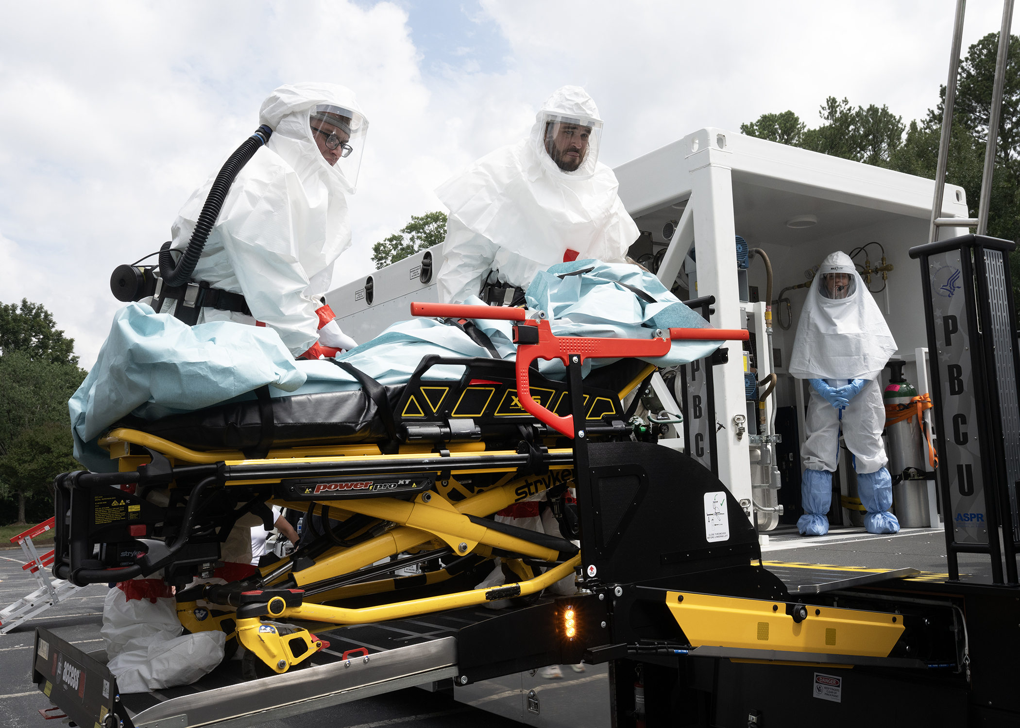transporting patient