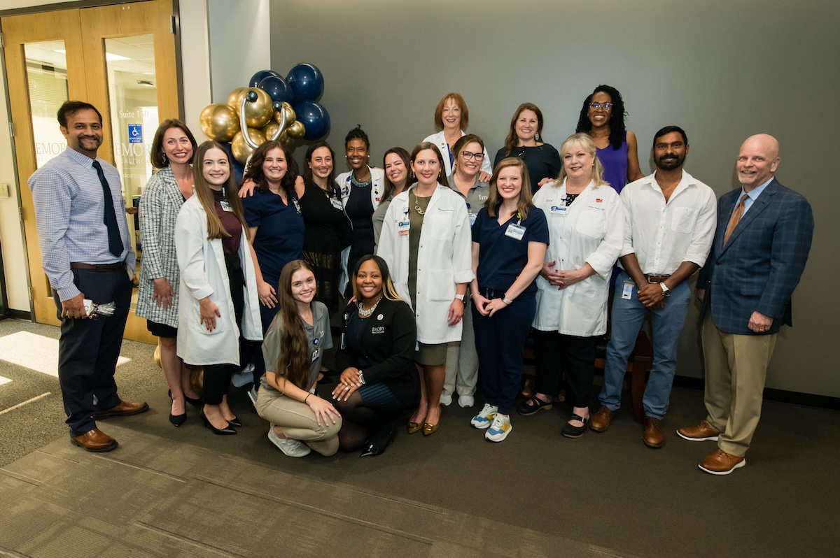 IMC staff at celebration of the clinic's renovated space at 57 Executive Park