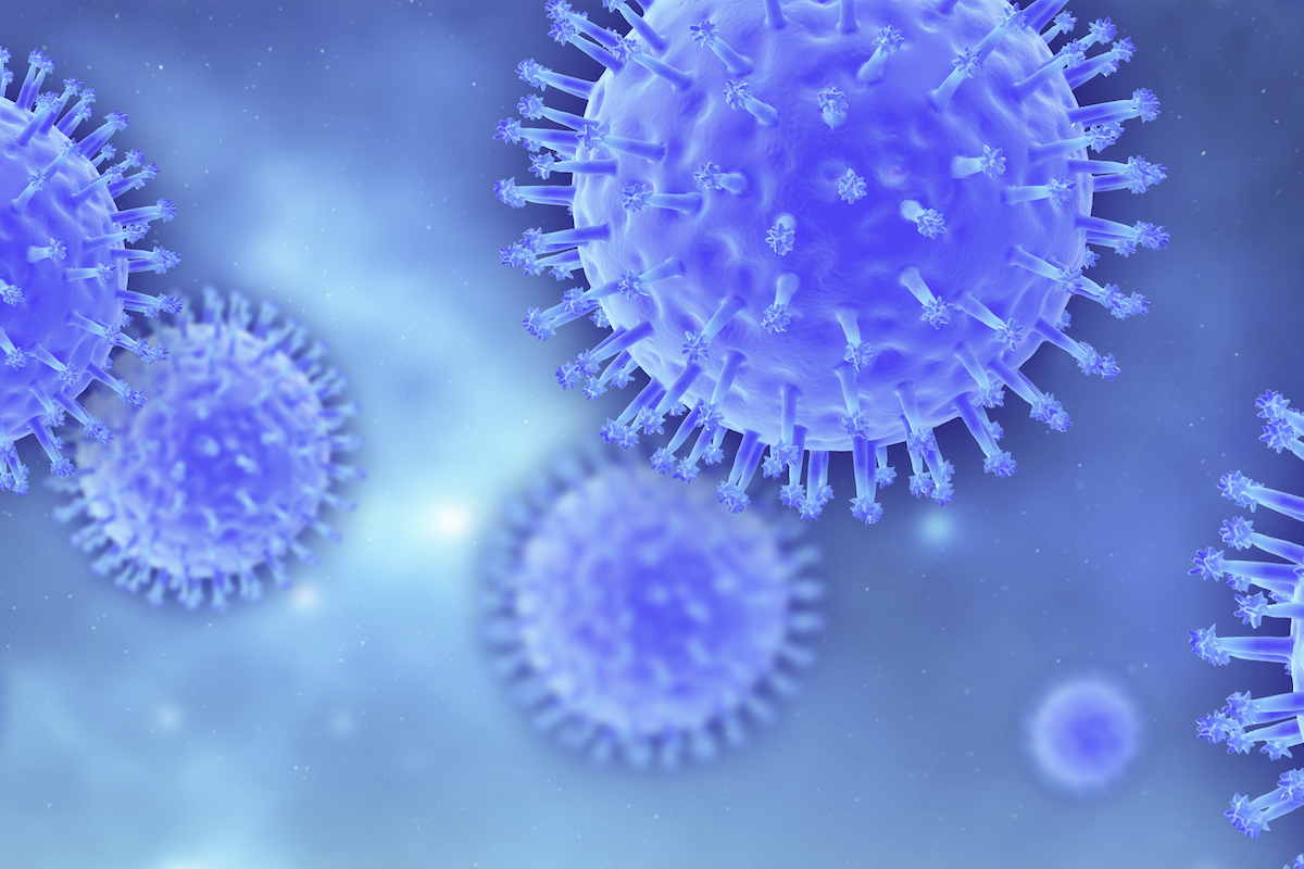 Illustration of influenza virus