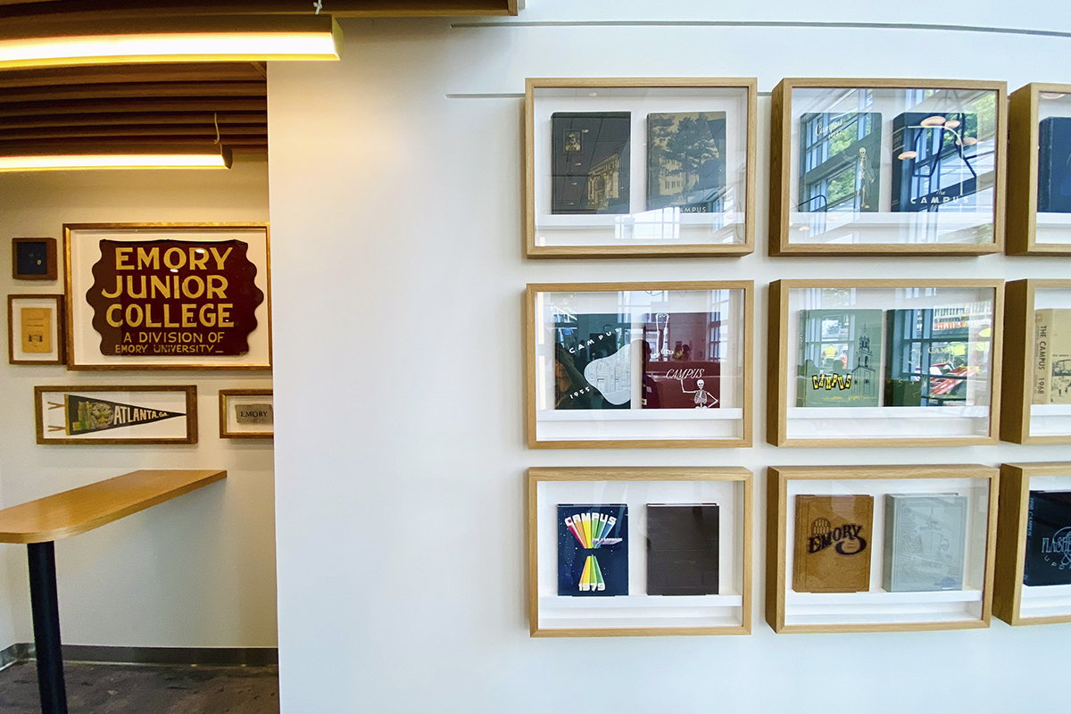 wall with framed art