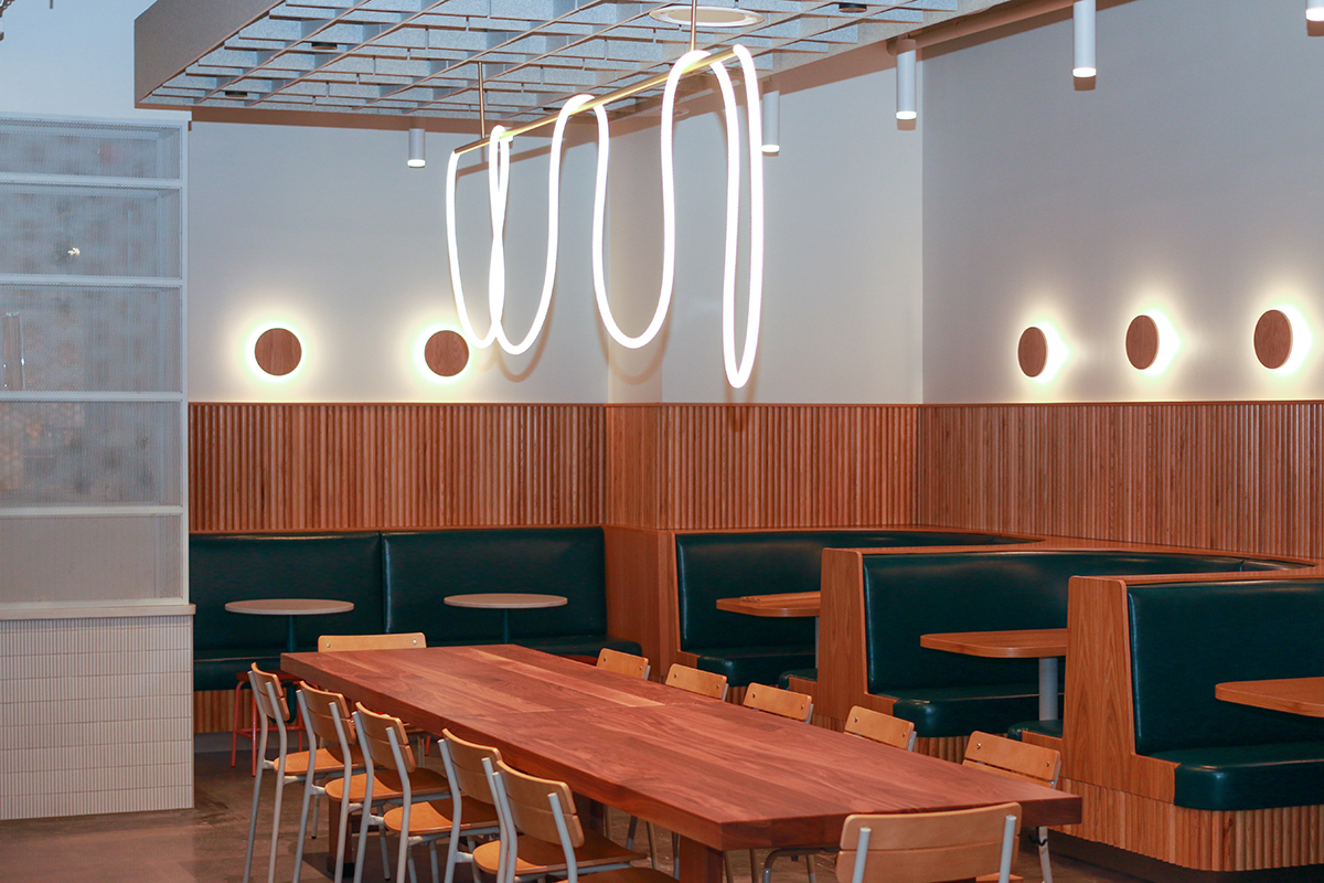 new tables and booths