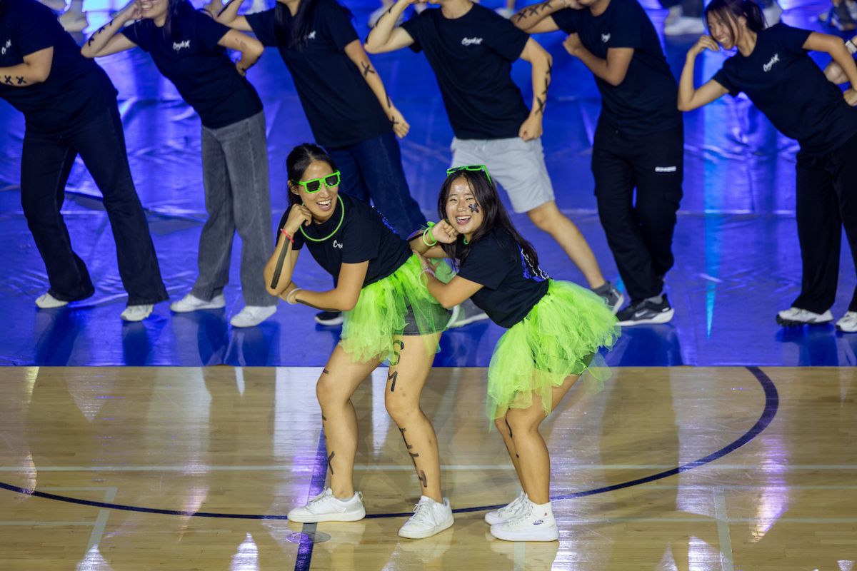Students dancing during Songfest 