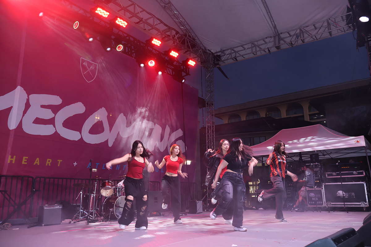 students dancing on stage